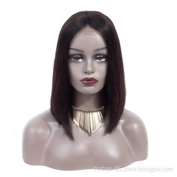 Short Bob Wig Brazilian Straight Lace Front Human Hair Wigs Remy Hair Bob Wig With Boby Hair Pre Plucked Bleached Knots